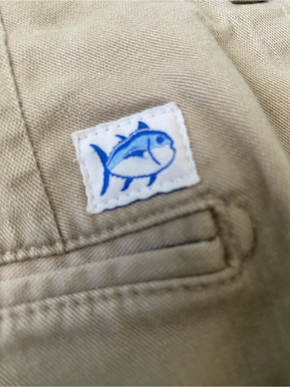 Southern Tide Flat Front Khaki Shorts size 34  / Inseam 8”